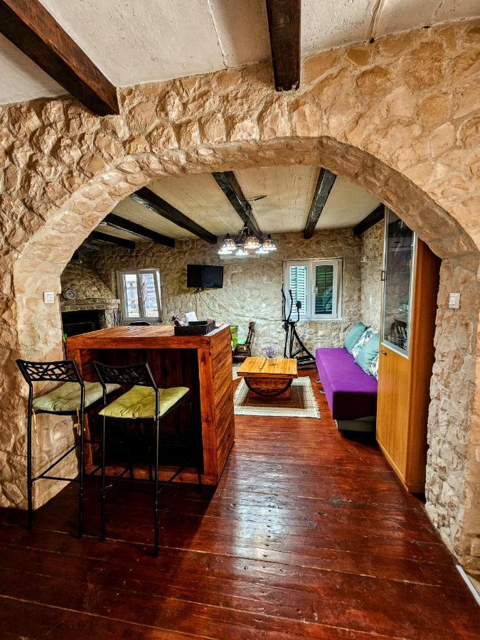 Dalmatia Rustica Comfortable One Bedroom+Fireplace Zara Esterno foto